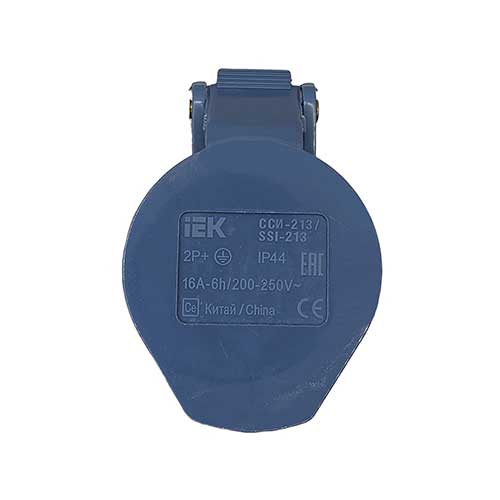 Розетка переносная IEK ССИ-213 2Р+РЕ 16А Розетка переносная IEK ССИ-213 2Р+РЕ 16А