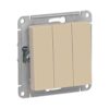 Выключатель Schneider Electric AtlasDesign бежевый 3-клавиши (механизм)