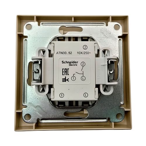 Выключатель Systeme Electric AtlasDesign 2-клавишный в сборе с рамкой бежевый ATN000252 Выключатель Systeme Electric AtlasDesign 2-клавишный в сборе с рамкой бежевый ATN000252