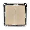 Переключатель Systeme Electric AtlasDesign 2-клавишный механизм бежевый ATN000265