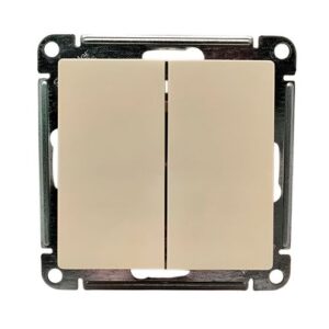 Переключатель Systeme Electric AtlasDesign 2-клавишный механизм бежевый ATN000265