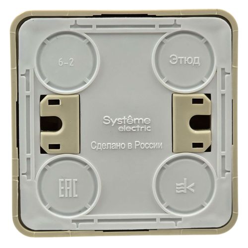 Выключатель Systeme Electric Этюд двухклавишный наружный кремовый BA10-002K Выключатель Systeme Electric Этюд двухклавишный наружный кремовый BA10-002K