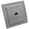 Розетка компьютерная RJ45 EKF Basic Минск одноместная категория 5E белая в сборе ERK01-035-10