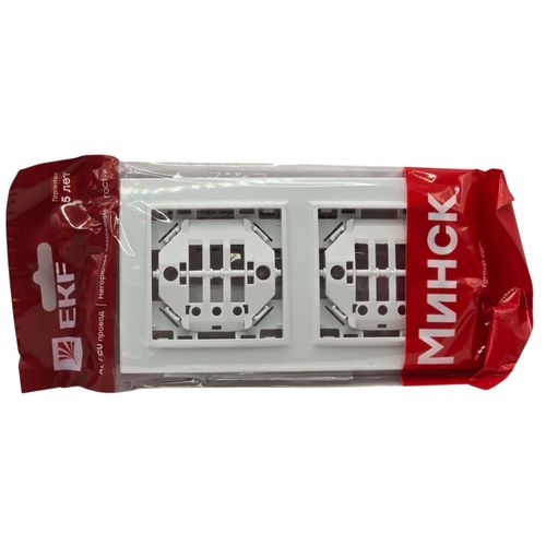 Рамка двухместная EKF Basic Минск белая ERM-G-302-10 Рамка двухместная EKF Basic Минск белая ERM-G-302-10