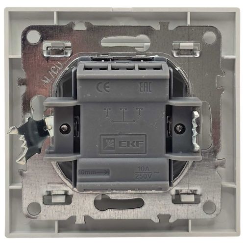 Выключатель двухклавишный EKF Basic Минск белый в сборе ERV10-023-10 Выключатель двухклавишный EKF Basic Минск белый в сборе ERV10-023-10