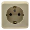 Розетка Systeme Electric Этюд с заземлением наружная кремовая PA16-003K