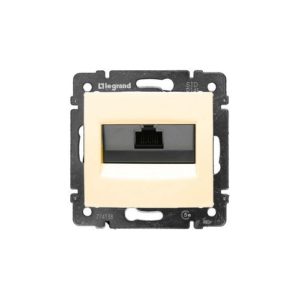 Розетка компьютерная Legrand VALENA бежевая 1xRJ45 категории 5E (механизм)