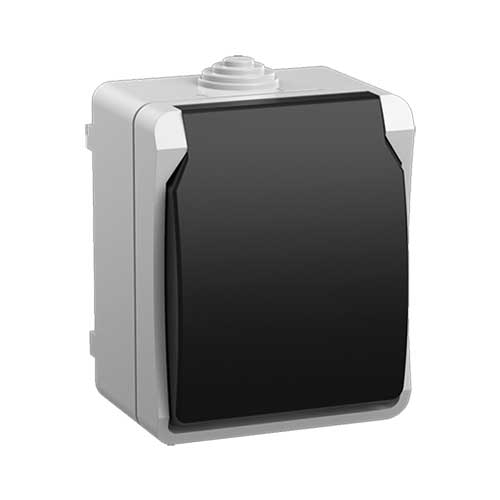 Розетка IEK FORS с заземлением со шторками с крышкой IP54 наружная серая Розетка IEK FORS с заземлением со шторками с крышкой IP54 наружная серая