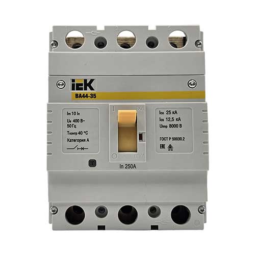 Автоматический трехполюсный выключатель IEK ВА44-35 250А 25kA Автоматический трехполюсный выключатель IEK ВА44-35 250А 25kA