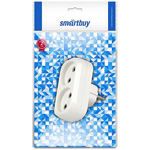 Двойник Smartbuy без заземления 2х2Р 10А 250B Двойник Smartbuy без заземления 2х2Р 10А 250B