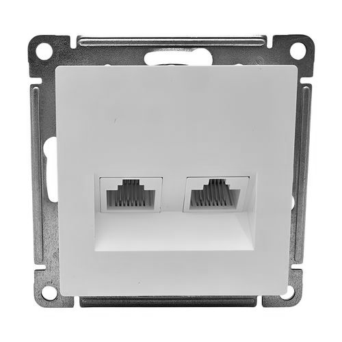 Розетка Systeme Electric AtlasDesign двойная компьютерная RJ45+RJ45 категории 5e механизм белый ATN000185 Розетка Systeme Electric AtlasDesign двойная компьютерная RJ45+RJ45 категории 5e механизм белый ATN000185