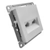 Розетка Systeme Electric AtlasDesign двойная компьютерная RJ45+RJ45 категории 5e механизм белый ATN000185