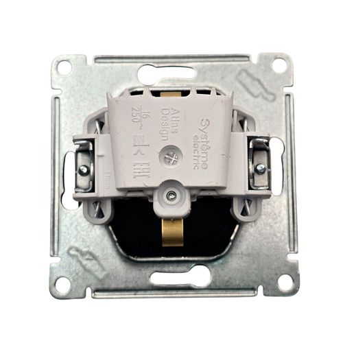 Розетка Systeme Electric AtlasDesign с заземлением 16А механизм карбон ATN001043 Розетка Systeme Electric AtlasDesign с заземлением 16А механизм карбон ATN001043