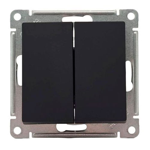 Выключатель Systeme Electric AtlasDesign 2-клавишный механизм карбон ATN001051 Выключатель Systeme Electric AtlasDesign 2-клавишный механизм карбон ATN001051