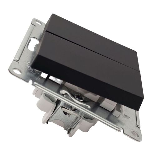 Выключатель Systeme Electric AtlasDesign 2-клавишный механизм карбон ATN001051 Выключатель Systeme Electric AtlasDesign 2-клавишный механизм карбон ATN001051