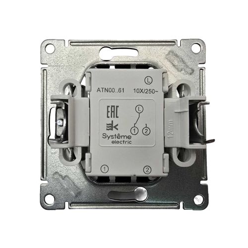 Переключатель Systeme Electric AtlasDesign 1-клавишный механизм карбон ATN001061 Переключатель Systeme Electric AtlasDesign 1-клавишный механизм карбон ATN001061