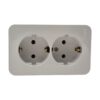 Розетка Systeme Electric Blanca двухместная с заземлением наружная белая