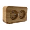 Розетка Systeme Electric Blanca двухместная без заземления наружная ясень