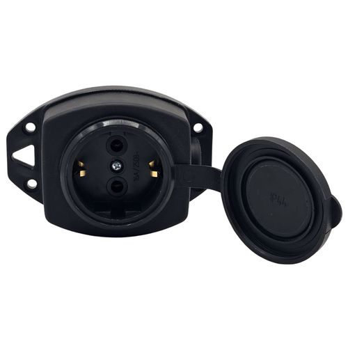 Розетка EKF Марс одноместная с защитной крышкой каучуковая 230В 16А IP44 RPS-014-16-230-44 Розетка EKF Марс одноместная с защитной крышкой каучуковая 230В 16А IP44 RPS-014-16-230-44
