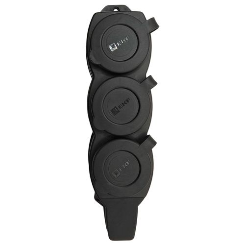 Розетка EKF Марс трехместная с защитными крышками каучуковая 230В 16А IP44 RPS-015-16-230-44 Розетка EKF Марс трехместная с защитными крышками каучуковая 230В 16А IP44 RPS-015-16-230-44