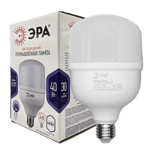Светодиодная лампа ЭРА Power груша E27-E40 40W 6500K 220V