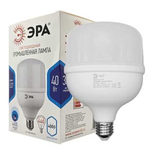 Лампа светодиодная ЭРА Power груша E27-E40 40W 4000K 220V