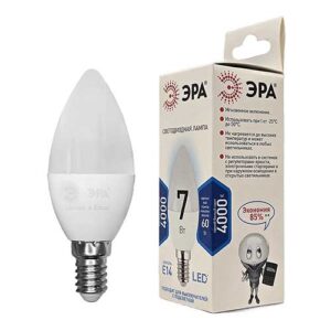 Светодиодная лампа ЭРА Standart свеча E14 7W 4000K 220V