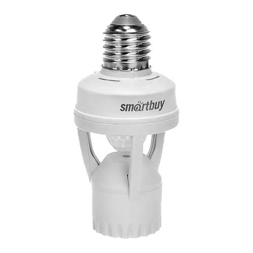Датчик движения инфракрасный Smartbuy в патрон E27 6 метров 1200W белый Датчик движения инфракрасный Smartbuy в патрон E27 6 метров 1200W белый