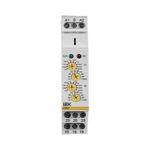 Реле времени IEK ORT 1 контакт 12-240 В AC/DC задержка выключения Реле времени IEK ORT 1 контакт 12-240 В AC/DC задержка выключения