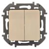 Выключатель Legrand Inspiria 2-клавишный механизм бежевый 673621