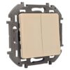 Выключатель Legrand Inspiria 2-клавишный механизм бежевый 673621