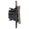 Выключатель Legrand Inspiria 2-клавишный механизм бежевый 673621