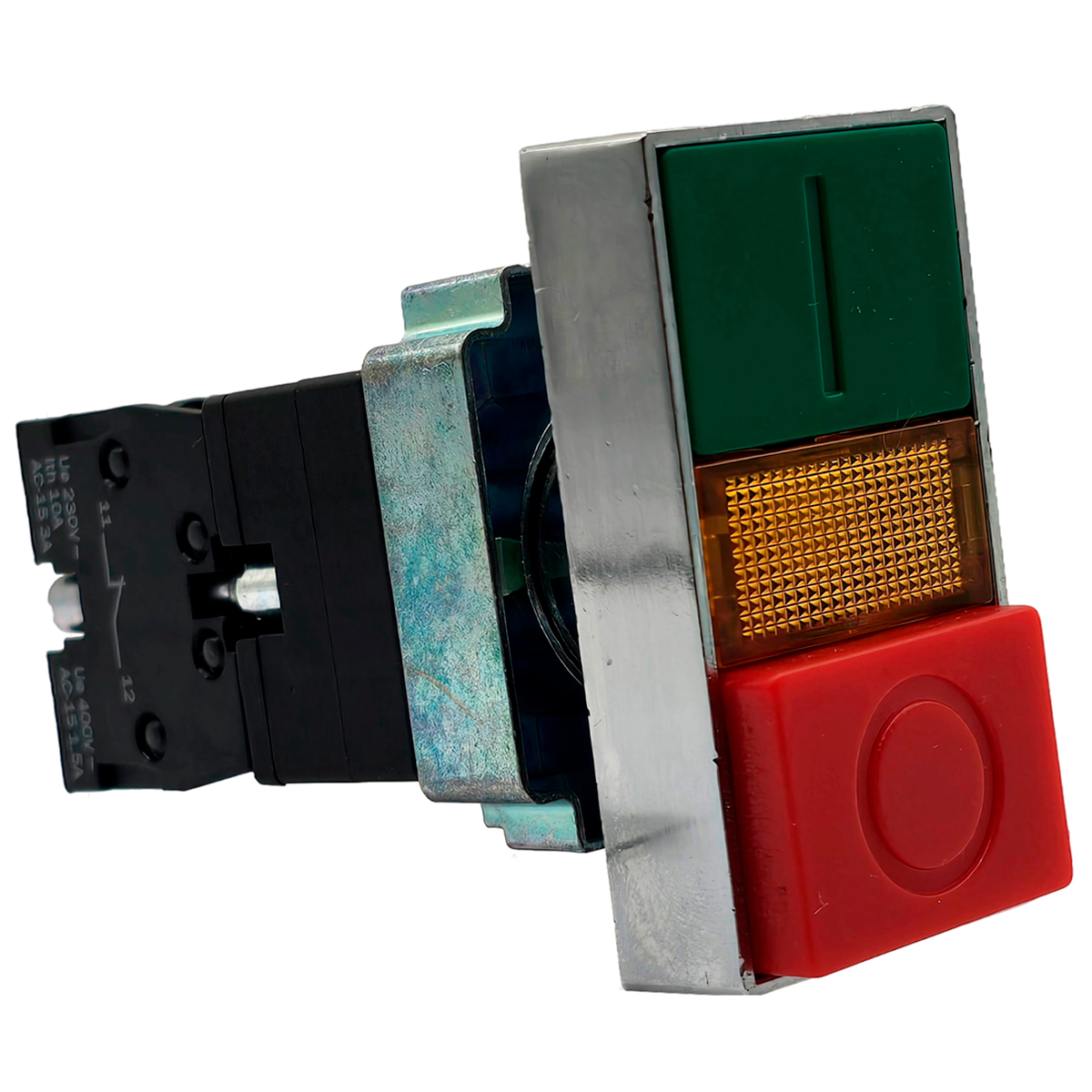 Кнопка IEK d22 "I-O" сдвоенная с подсветкой Кнопка IEK d22 "I-O" сдвоенная с подсветкой