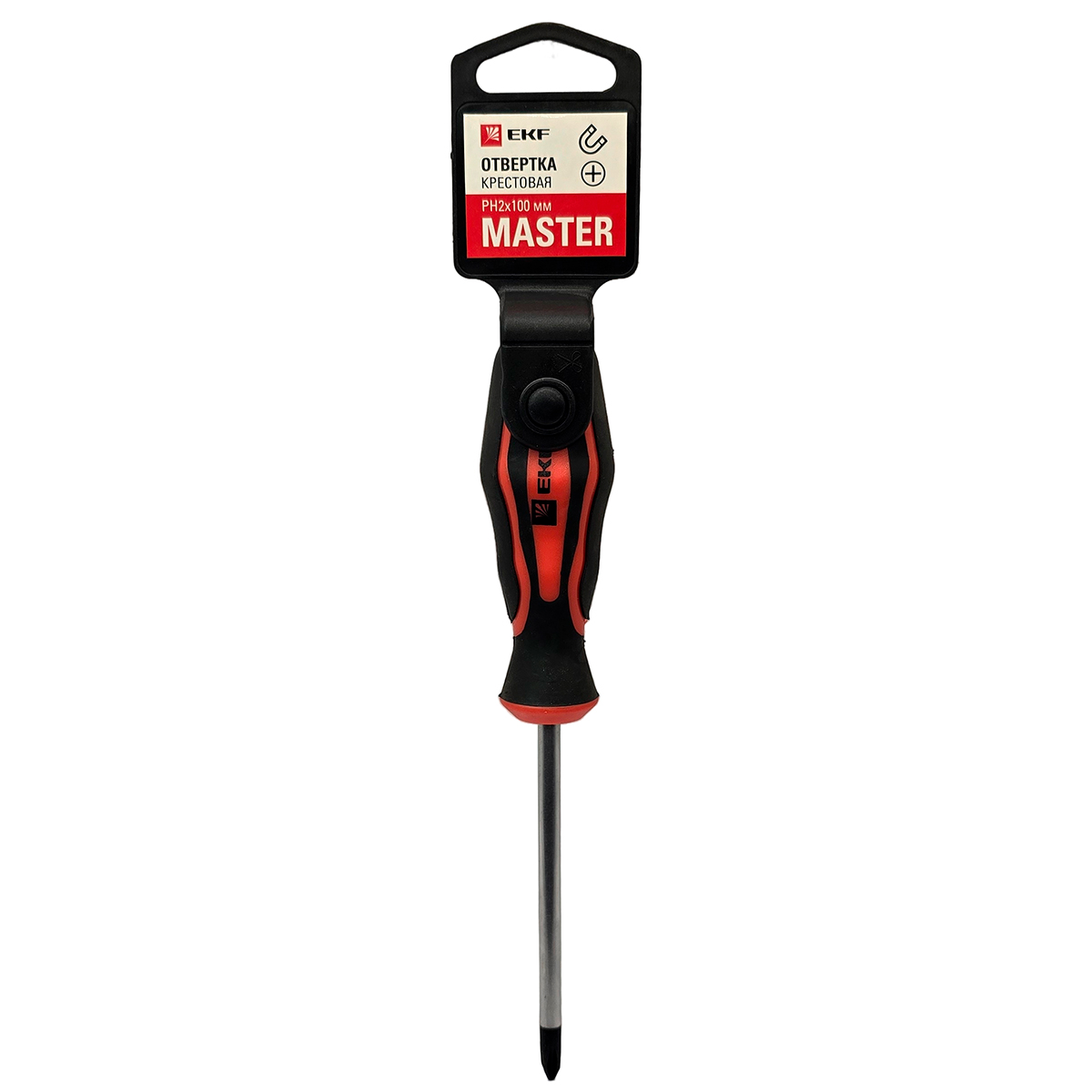 Отвертка крестовая PH2 100 мм Master EKF Basic Отвертка крестовая PH2 100 мм Master EKF Basic