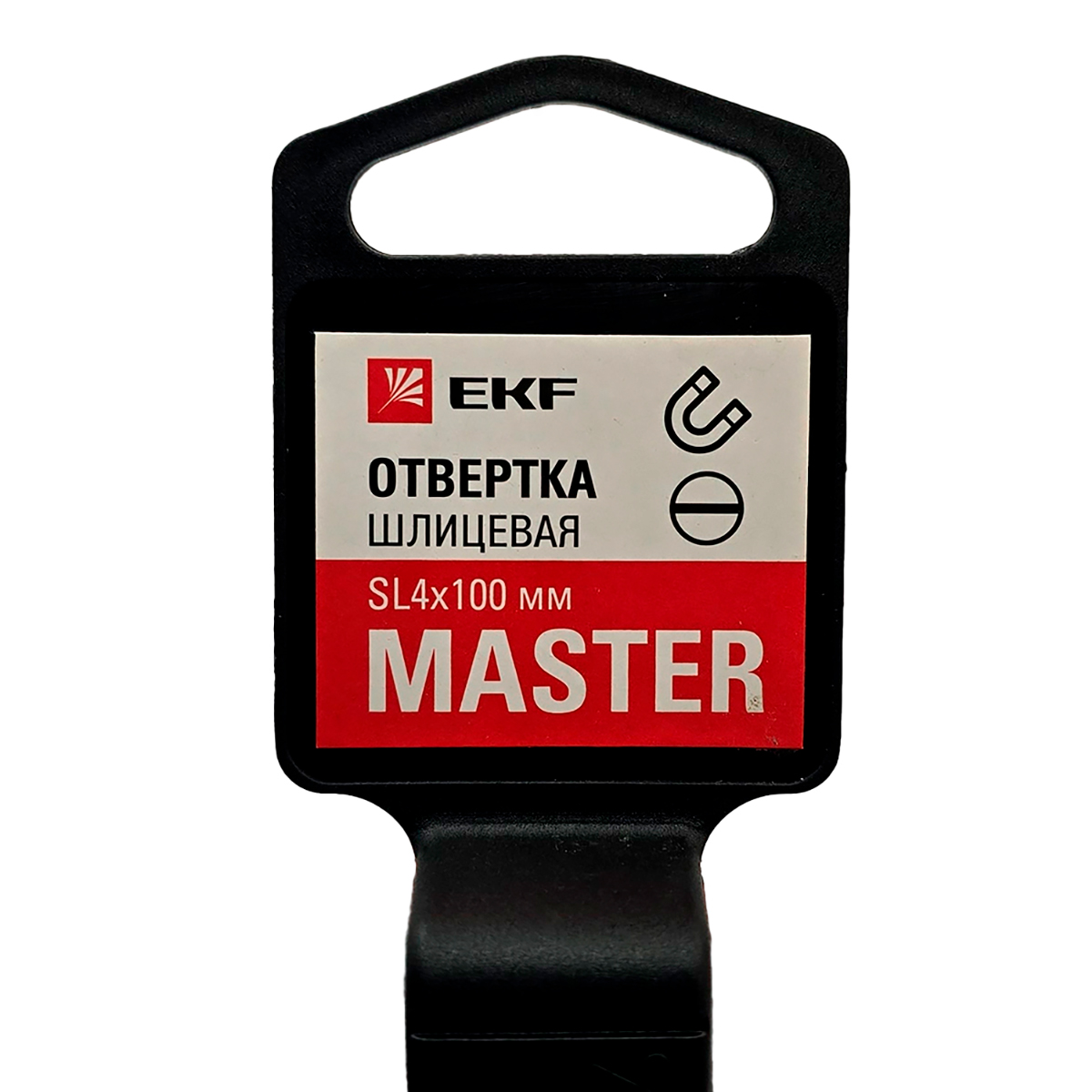 Отвертка шлицевая SL4 100 мм Master EKF Basic Отвертка шлицевая SL4 100 мм Master EKF Basic