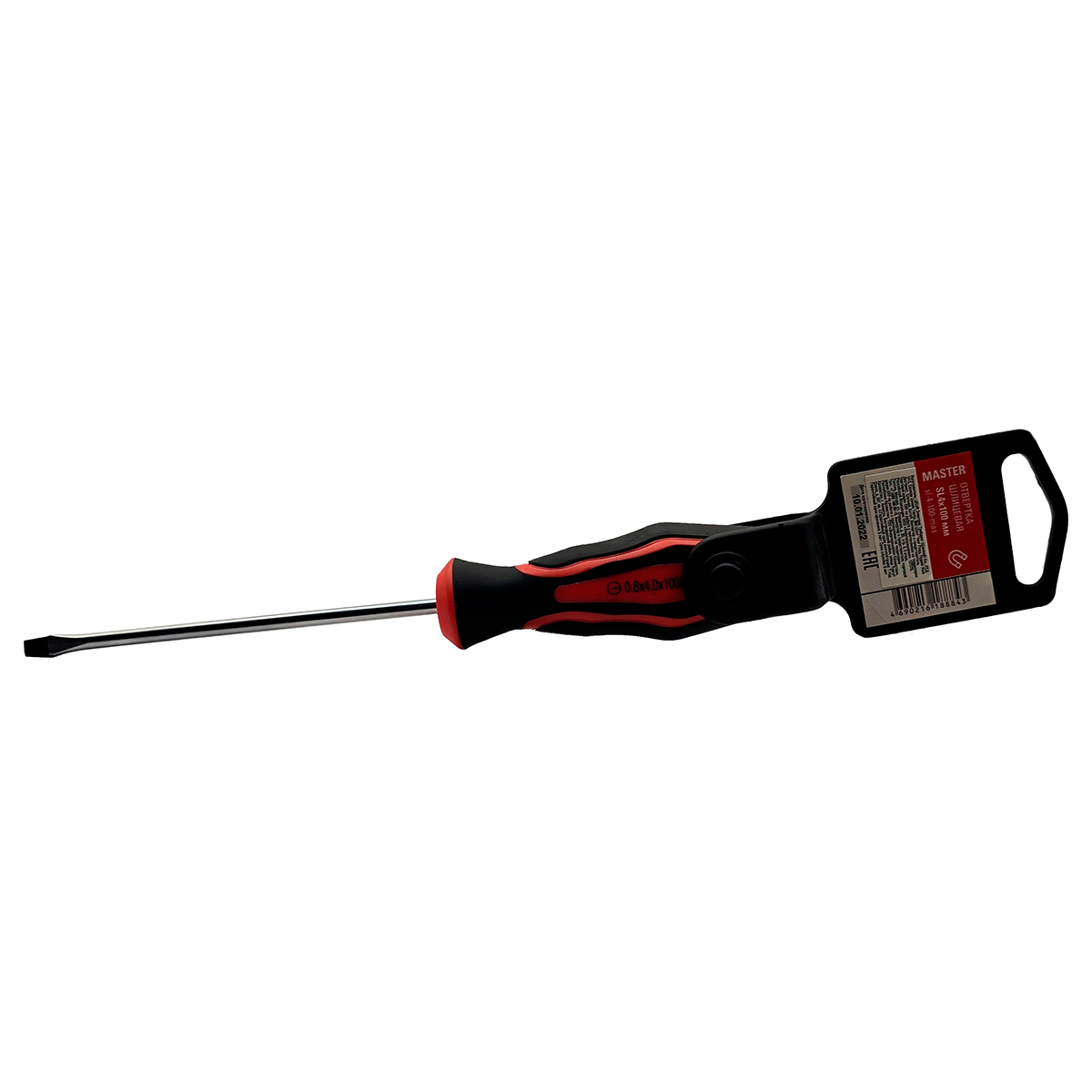 Отвертка шлицевая SL4 100 мм Master EKF Basic Отвертка шлицевая SL4 100 мм Master EKF Basic