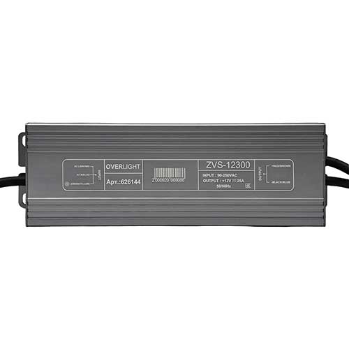 Блок питания герметичный Overlight ZVS-300 SLIM 12V 300W 25А IP67 металлический тонкий корпус Блок питания герметичный Overlight ZVS-300 SLIM 12V 300W 25А IP67 металлический тонкий корпус