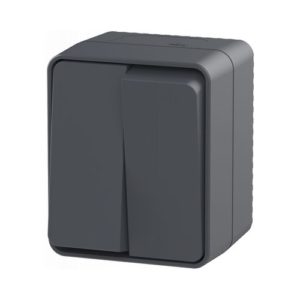 Выключатель Schneider AtlasDesign Profi54 антрацит 2-клавиши