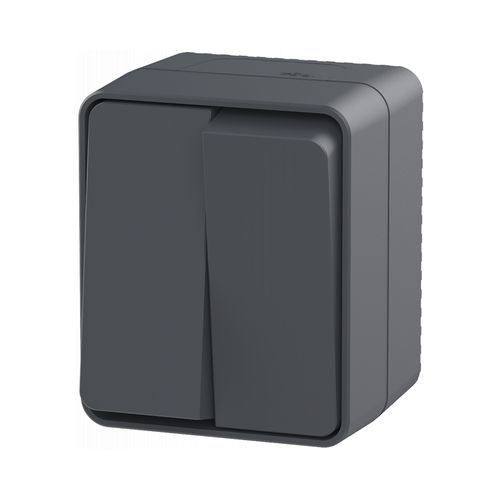 Выключатель Schneider AtlasDesign Profi54 антрацит 2-клавиши Выключатель Schneider AtlasDesign Profi54 антрацит 2-клавиши