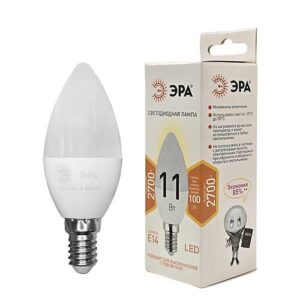 Светодиодная лампа ЭРА Standart свеча E14 11W 2700K 220V