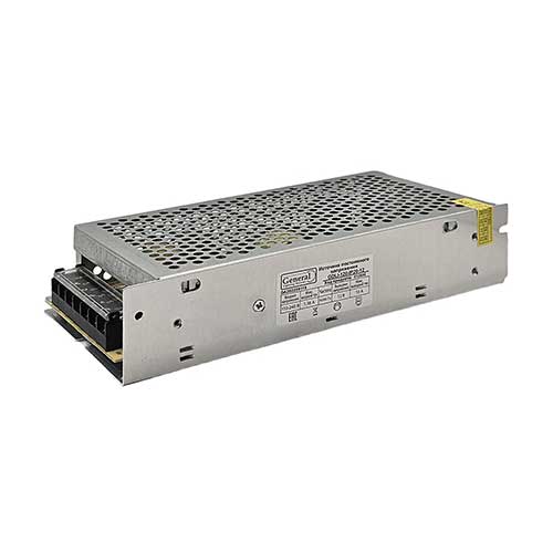 Блок питания негерметичный General 12V 120W 10A IP20 металлический стандартный корпус Блок питания негерметичный General 12V 120W 10A IP20 металлический стандартный корпус