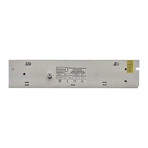 Блок питания негерметичный General 12V 120W 10A IP20 металлический стандартный корпус Блок питания негерметичный General 12V 120W 10A IP20 металлический стандартный корпус