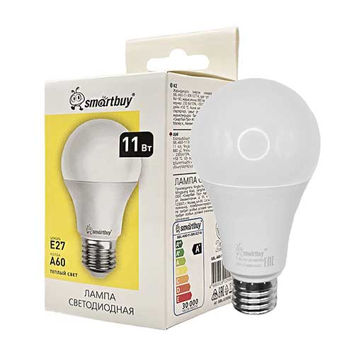 Светодиодная лампа Smartbuy груша E27 11W 3000K 230V Светодиодная лампа Smartbuy груша E27 11W 3000K 230V
