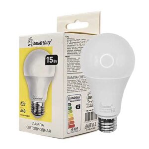 Светодиодная лампа Smartbuy груша E27 15W 3000K 230V
