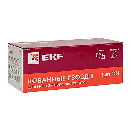 Гвозди EKF Expert кованные для монтажного пистолета 19 мм Гвозди EKF Expert кованные для монтажного пистолета 19 мм