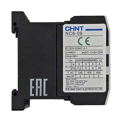Миниконтактор CHINT NC6-0901 9А 1НЗ 230В AC Миниконтактор CHINT NC6-0901 9А 1НЗ 230В AC