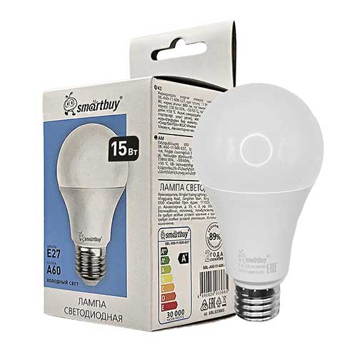 Светодиодная лампа Smartbuy E27 15W 6000K 220V Светодиодная лампа Smartbuy E27 15W 6000K 220V