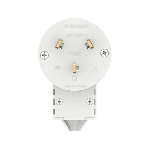 Силовая вилка Schneider Electric Blanca 2P+T 32A Силовая вилка Schneider Electric Blanca 2P+T 32A