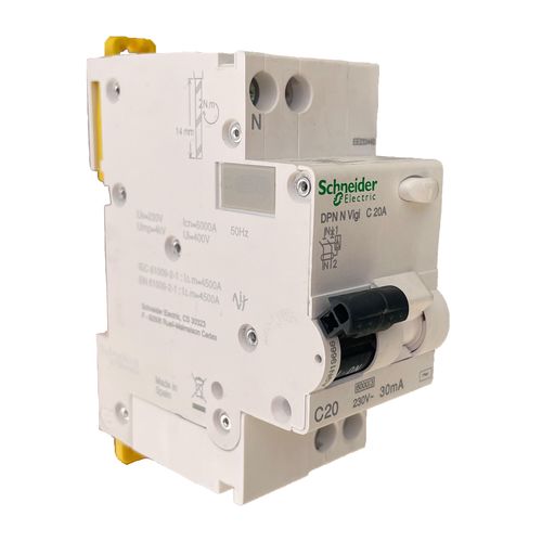 Автоматический выключатель дифференциального тока Schneider Electric Acti9 20А 30 mA тип AC Автоматический выключатель дифференциального тока Schneider Electric Acti9 20А 30 mA тип AC