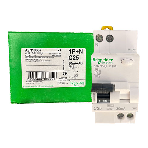 Автоматический выключатель дифференциального тока Schneider Electric Acti9 25А 30 mA тип AC Автоматический выключатель дифференциального тока Schneider Electric Acti9 25А 30 mA тип AC